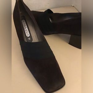 Peter kaiser women brown suede heel shoes Us 10